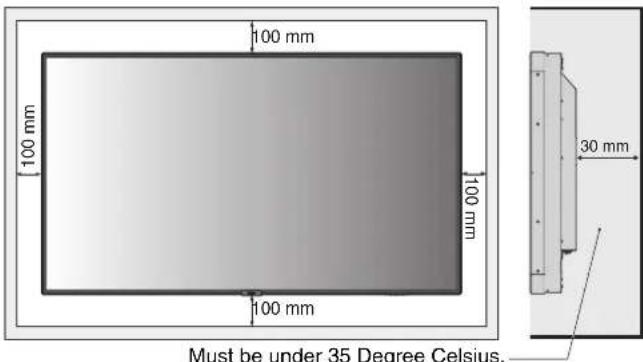 NEC MultiSync V484-T - Ventilation Requirements - 1