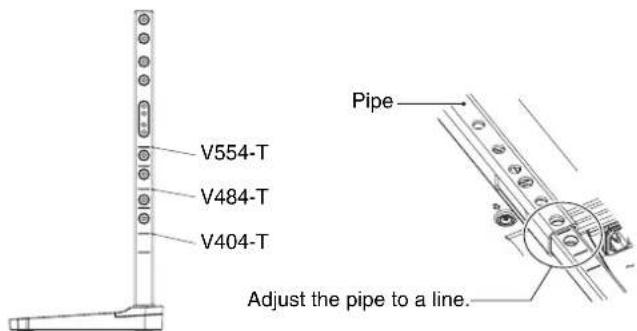 NEC MultiSync V484-T - Height adjustment - 1