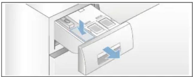 SIEMENS iQ700 WM16W6A1 - Waschmittel dosieren und einfüllen: - 1