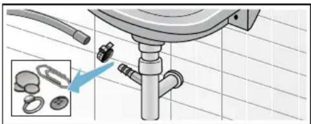 SIEMENS iQ700 WM16W6A1 - Ablaufschlauch am Siphon verstopft - 1