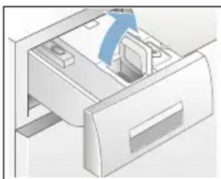 SIEMENS iQ700 WM16W6A1 - Dosierbehälter befüllen: - 1