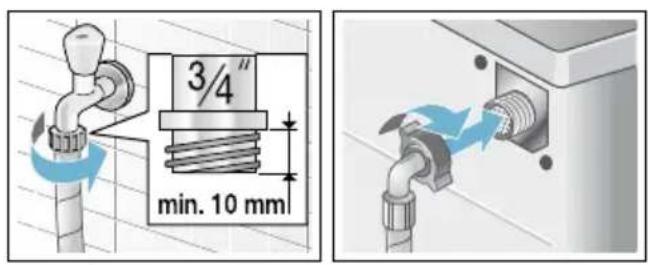 SIEMENS iQ500 WM14T4S2AT - Anschluss an Kaltwasser - 1