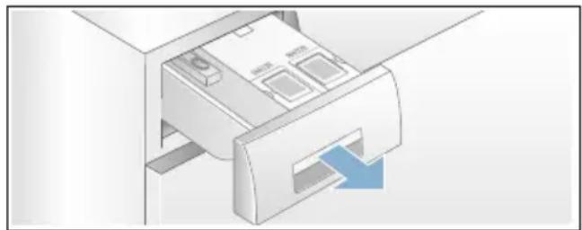 SIEMENS iQ500 WM14T6G1 - Dosierbehälter entleeren: - 1