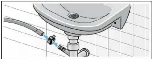 SIEMENS iQ500 WM14T6G1 - ■ Ablauf in einen Siphon - 1