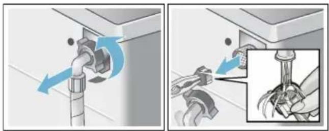SIEMENS iQ500 WM14Q44U - Sieb im Wasserzulauf verstopft - 2