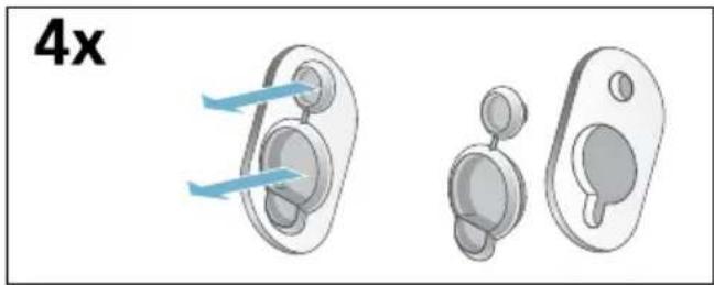 SIEMENS iQ500 WM14Q44U - Transportsicherungen einbauen: - 1
