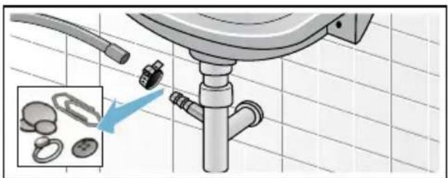 BOSCH WAYH2841 - Ablaufschlauch am Siphon verstopft - 1