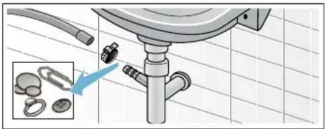 BOSCH WAN280F1 - Ablaufschlauch am Siphon verstopft - 1