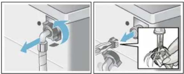 BOSCH WAY327F0 - Dann Siebe reinigen: - 2