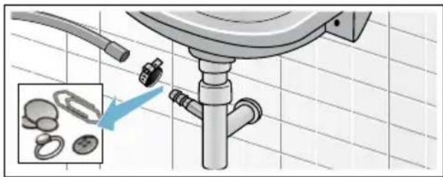BOSCH WAW327F0 - Ablaufschlauch am Siphon verstopft - 1