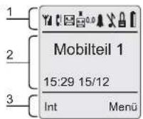 GRUNDIG D350 - Display des Mobilteils - 1