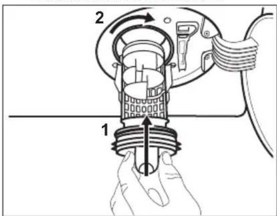 AEG L7FE74683 - Gehen Sie zum Reinigen der Pumpe folgendermaßen vor: - 7