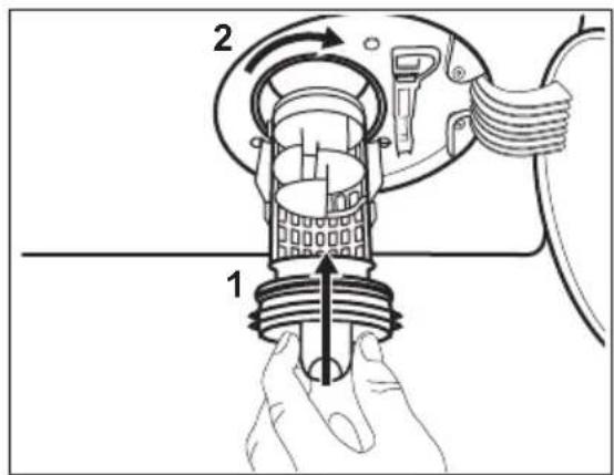 AEG L6FB64473 - Gehen Sie zum Reinigen der Pumpe folgendermaßen vor: - 7