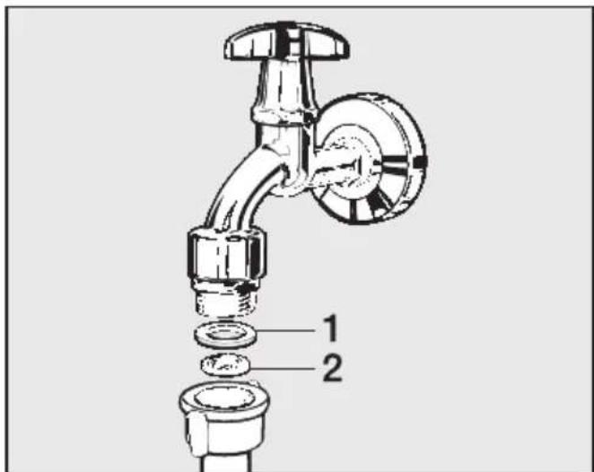 MIELE WCI 300-30 CH PWash 2.0 XL - Sieb im Zulaufschlauch reinigen - 1