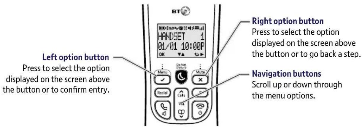 British Telecom BT2700 Nuisance Call Blocker Twin - When the handset is switched on and at the home screen - 1