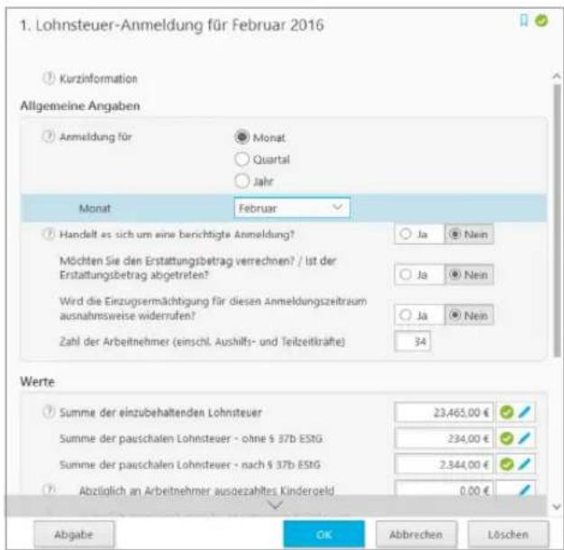 Buhl Tax 2017 Professional - Lohnsteuer-Anmeldung - 1