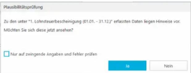 Buhl Tax 2017 Professional - Die Plausibilitätsprüfung - 1