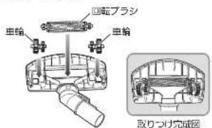 回転ブラシ 車輪 車輪 取りつけ完成図