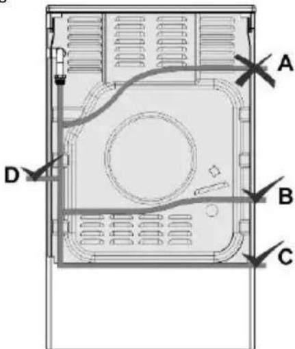 GORENJE G5111WH - Anschluss mit einem flexiblen Gasschlauch - 1
