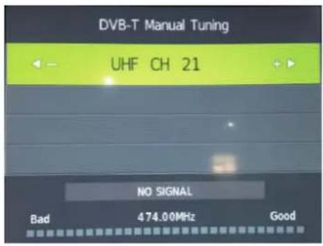 Cello C43ANSMT - DVB-T Manual Tuning - 1