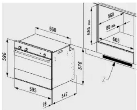 Smalvic Premium FI-70GEVT SX79F-CM - INSERTING THE OVEN INTO THE CABINET - 2