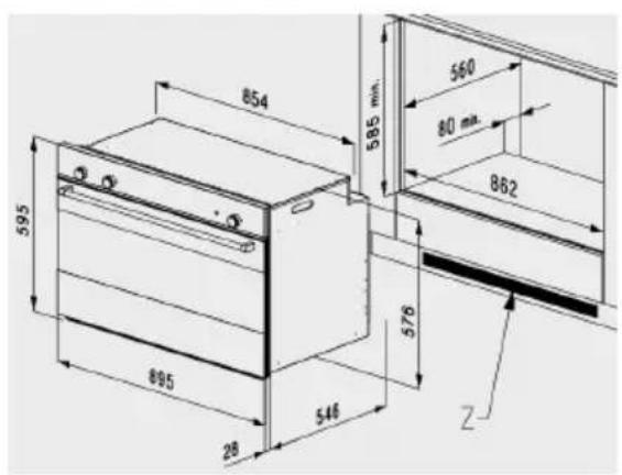 Smalvic Premium FI-70GEVT SX79F-CM - INSERIMENTO DEL FORNO NEL MOBILE - 3