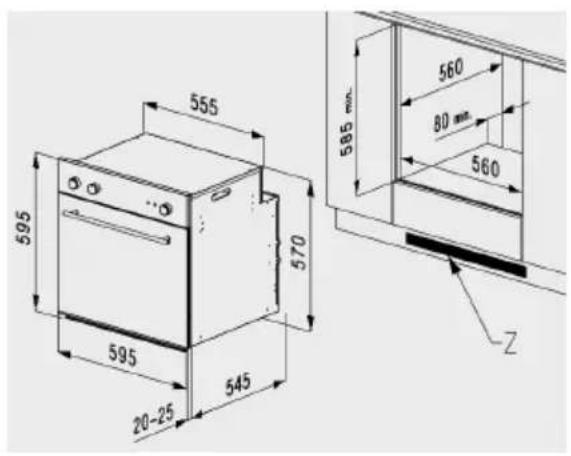 Smalvic Premium FI-70GEVT SX79F-CM - INSERTING THE OVEN INTO THE CABINET - 1
