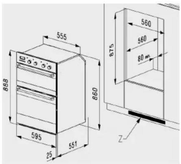 Smalvic Premium FI-70GEVT SX79F-CM - INSERIMENTO DEL FORNO NEL MOBILE - 4