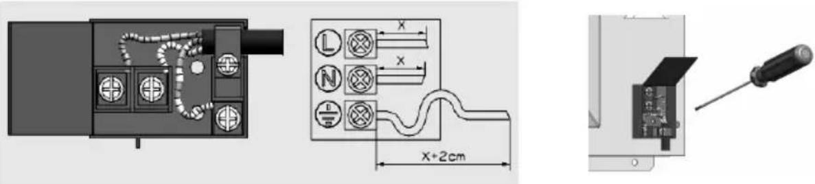 Smalvic Premium FI-70GEVT SX79F-CM - ASSEMBLY/REPLACEMENT OF THE POWER SUPPLY CABLE - 1