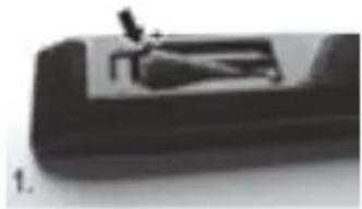 SILVERCREST LCD-TV 22104-C/T - Einsetzen der Batterien - 1