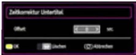 Zeitkomrektur Untertitel Offset 0.00 sec OK Uchen Abbrevien