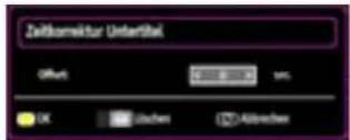 Zahlkormaktur Untertitel Offset: 0.000 GB OK Lizen 124-Abwechen