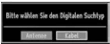 Bitte wählen Sie den Digitalen Suchtyp Antenna Kabel