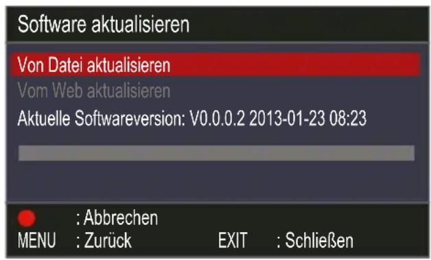 Oyster Cosmo HDTV - Softwareaktualisierung - 1