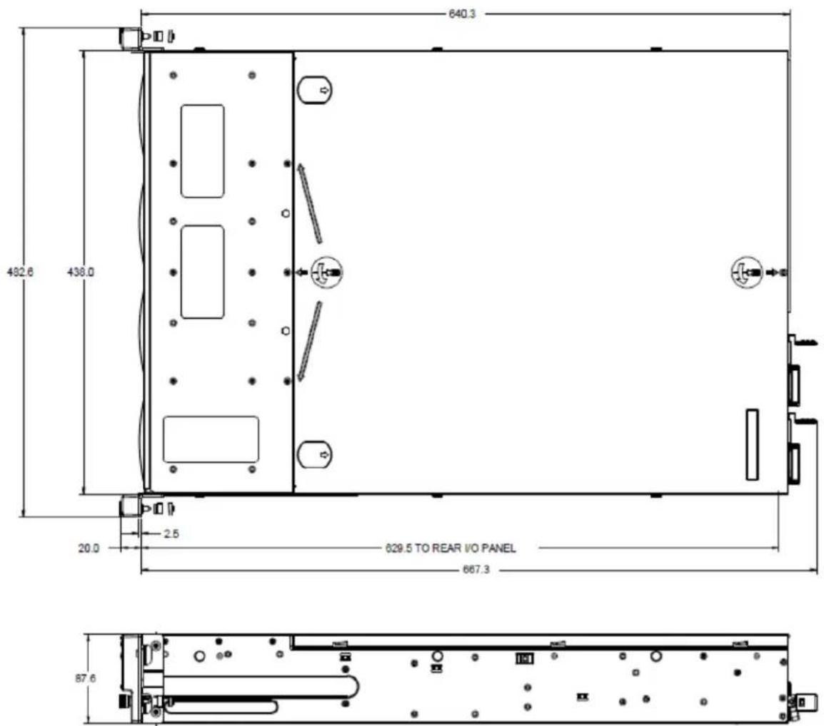 640.3 482.6 436.0 20.0 2.5 629.5 TO REAR I/O PANEL 667.3 87.6