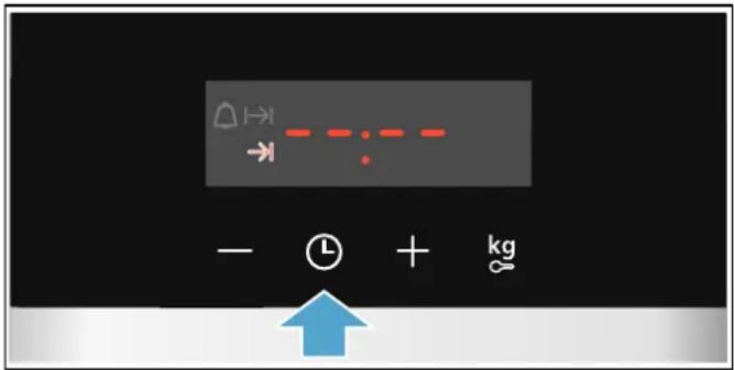 SIEMENS iQ300 HE273ABS0 - Erneut einmal auf Taste Ⓛ tippen. Im Display ist die Endezeit → markiert. - 1