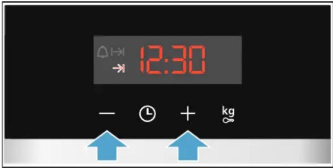 SIEMENS iQ300 HE273ABS0 - Mit Taste + oder - das Ende auf später verschieben. - 1
