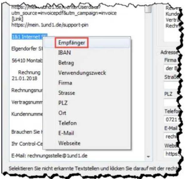 Lexware FinanzManager 2019 - Daten aus PDF auslesen - 4