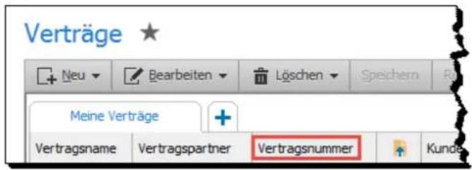Lexware FinanzManager 2019 - Vertragsnummer als eigene Spalte - 3