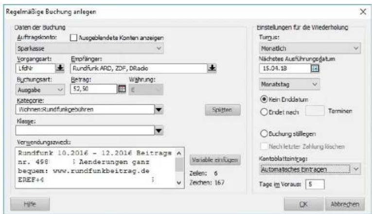 Lexware FinanzManager 2019 - Regeln und Regelmäßige Buchungen - 2
