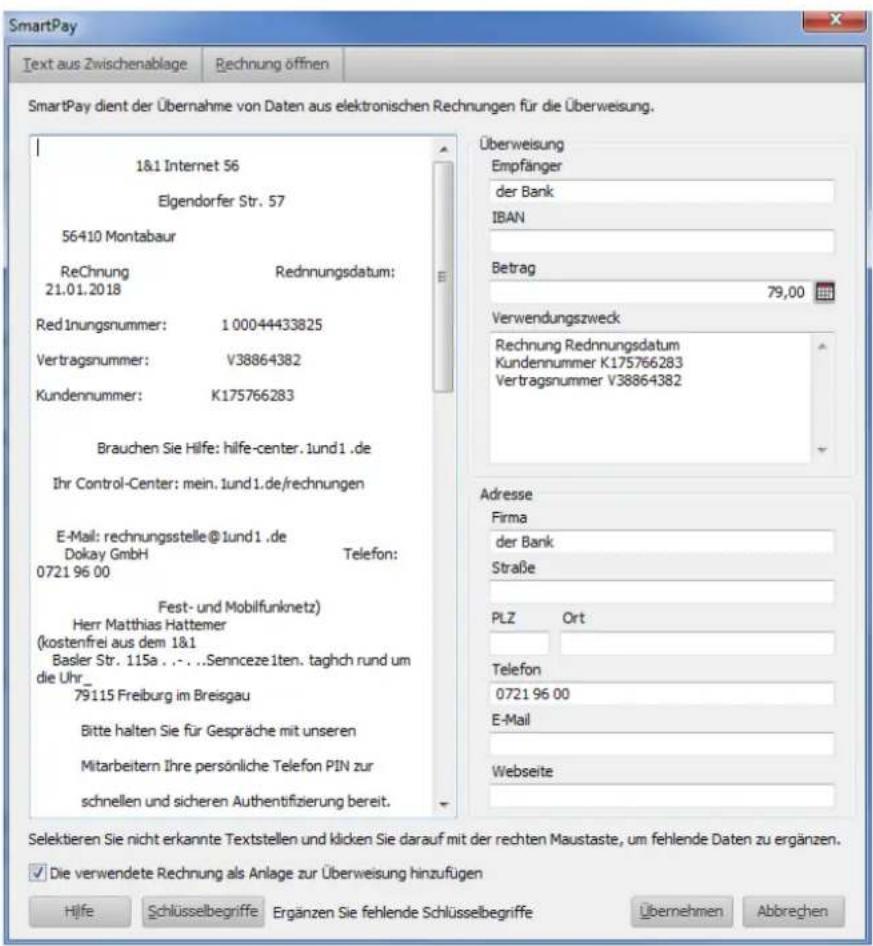 Lexware FinanzManager Deluxe 2019 - Daten aus Grafik auslesen - 3