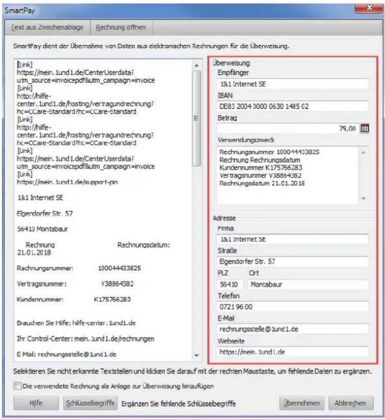 Lexware FinanzManager Deluxe 2019 - Daten aus PDF auslesen - 5