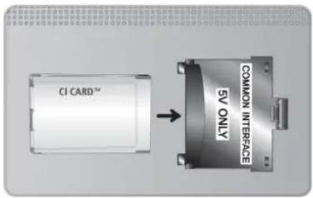 SAMSUNG 55M6399 - Einsetzen der „Cl“- oder „Cl+“-Karte - 1