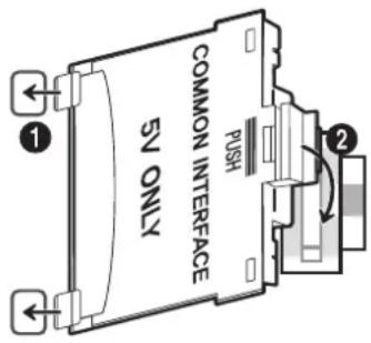 SAMSUNG 55M6399 - Einsetzen der „CI“- oder „CI+“-Karte in den „COMMON INTERFACE“-Steckplatz mit dem CI-Kartenadapter - 1