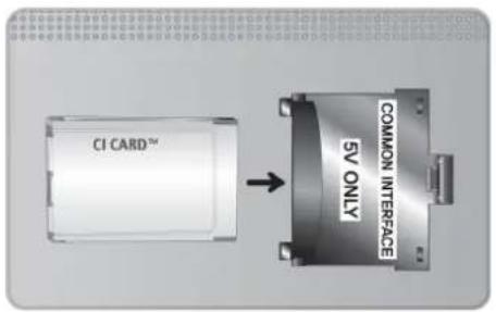 SAMSUNG UE55M6379AUXZG - Einsetzen der „Cl“- oder „Cl+“-Karte - 1