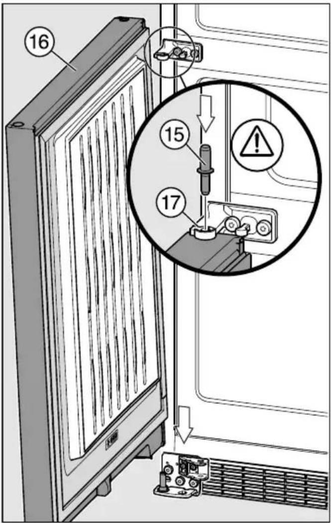 MIELE KFNS 28463 E - Untere Gerätetür montieren - 1