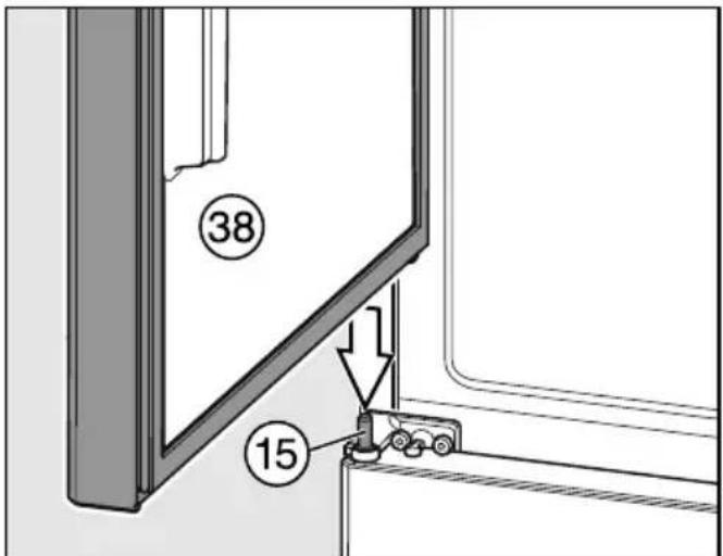 MIELE KFNS 28463 E - Obere Gerätetür montieren - 1