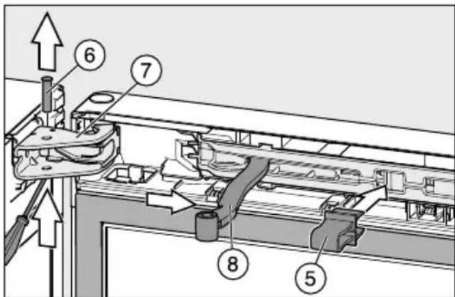 MIELE KFNS 28463 E - - Türschließdämpfer ausbauen - 3