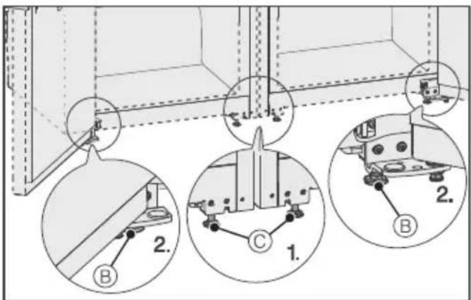 MIELE KFNS 28463 E - Weitere Montageschritte an den Gerätevorderseiten - 1