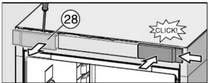 MIELE KFNS 28463 E - Obere Türscharnier umsetzen - 3